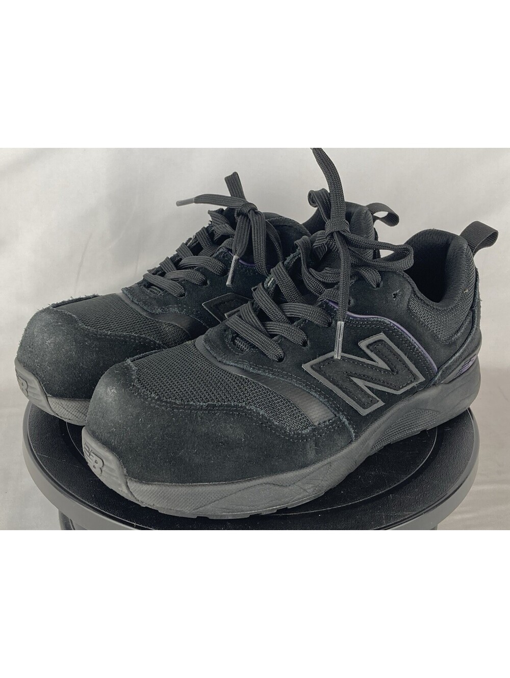 Women’s 6 New Balance WUELSDBP Black Steel Toe Work Shoes Slip Resistant ASTM